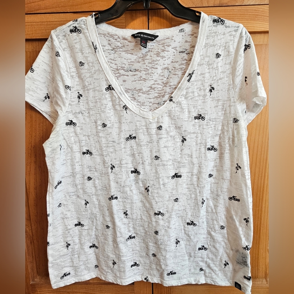 White Burnout T-shirt